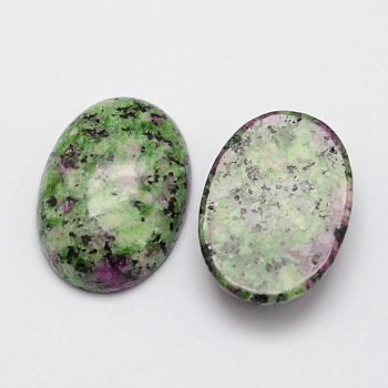 Natural Ruby in Zoisite Cabochons, Oval, 25x18x7~10mm.