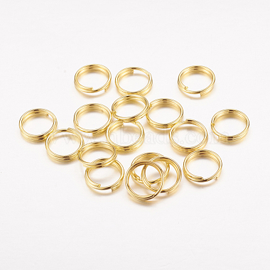 Golden Round Iron Split Rings