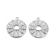 Brass Pave Clear Cubic Zirconia Pendants(KK-N232-456P)-2