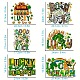 6Pcs 6 Style Saint Patrick's Day Theme Word PET Sublimation Stickers(PW-WG31978-01)-2