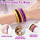 5 Colors Halloween Glass Beads Beaded Stretch Bracelet Sets(BJEW-TAC0026)-5