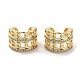Brass Micro Pave Cubic Zirconia Cuff Earrings(EJEW-D088-09G)-1