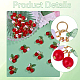 40Pcs Glass Pendants(PALLOY-CA00019)-4