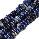 Natural Sodalite Beads Strands, Nuggets, Tumbled Stone, 3~6.5x10~12x8~12mm, Hole: 1mm, about 86~91pcs/strand, 15.35~16.4''(39~41cm)(G-T141-08)