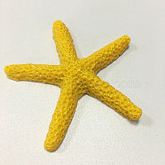 Resin Cabochons, Starfish, Orange, 57x9.5mm(CRES-WH0001-04)