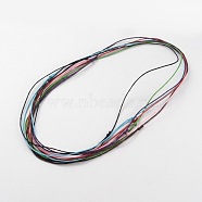 Korea Waxed Cotton Cord Necklace Making, Adjustable, Mixed Color, 14.5 inch~29 inch(37~74cm)(NJEW-JN01472)