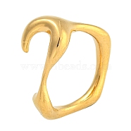 304 Stainless Steel Rings for Women, Real 18K Gold Plated, 10.5mm, Inner Diameter: 17mm(RJEW-L125-04G-02)