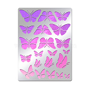 Custom Stainless Steel Metal Cutting Dies Stencils, for DIY Scrapbooking/Photo Album, Decorative Embossing, Matte Stainless Steel Color, Butterfly, 140x190mm(DIY-WH0289-137)