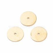 Brass Spacer Beads, Long-Lasting Plated, Disc, Real 18K Gold Plated, 8x0.5mm, Hole: 0.9mm(KK-K241-22G)