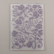 Plastic Embossing Folders, Concave-Convex Embossing Stencils, for Handcraft Photo Album Decoration, Indigo, 148x105x3mm(DIY-WH0304-613B)