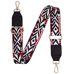 Wide Polyester Purse Straps, Replacement Adjustable Shoulder Straps, Retro Removable Bag Belt, with Swivel Clasp, for Handbag Crossbody Bags Canvas Bag, Rhombus Pattern, 79~12.9x3.8cm(JX142C)