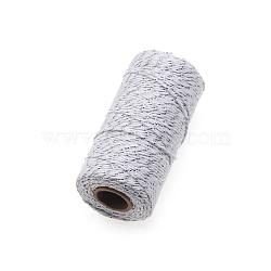 Cotton String Threads for Crafts Knitting Making, WhiteSmoke, 2mm, about 109.36 Yards(100m)/Roll(KNIT-PW0001-02A)