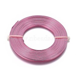 Aluminum Wire, Flat Craft Wire, Bezel Strip Wire for Cabochons Jewelry Making, Flamingo, 5x1mm, about 10m/roll(AW-WH0002-09C-01)