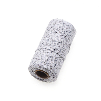 Cotton String Threads for Crafts Knitting Making, WhiteSmoke, 2mm, about 109.36 Yards(100m)/Roll