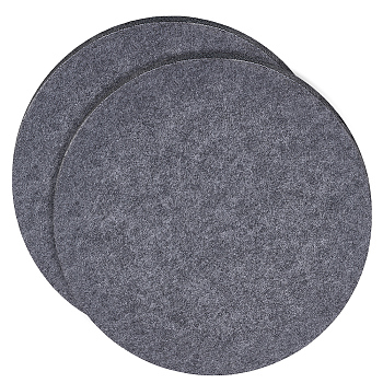 Felt Self-adhesive Fabric, Flat Round, Gray, 30x0.5cm