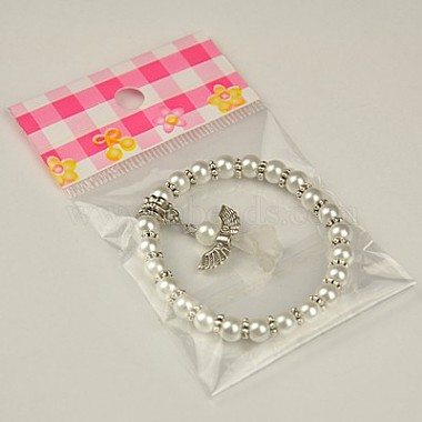 Bracelets d'ange belle avec robe de mariée pour les enfants(BJEW-JB00727-19)-3