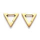 304 Stainless Steel Triangle Huggie Hoop Earrings(STAS-J033-02A-G)-1