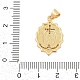 Brass Micro Pave Cubic Zirconia Pendants(KK-I723-34G)-3