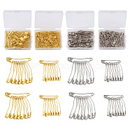 Iron Safety Pins, Platinum & Golden, 28~38x7~9x2~2.5mm, 320pcs/set(IFIN-TA0001-29)