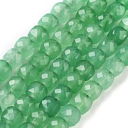 Natural Green Aventurine Beads Strands, Faceted, Cube, 7x8x7mm, Hole: 1mm, about 47~48pcs/strand, 13.35~13.46''(33.9~34.2cm)(G-H028-A02-01)