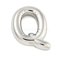 Non-Tarnish 304 Stainless Steel Pendants, Letter Charm, Letter Q, 20x17.5x5mm, Hole: 2.5x1.5mm(STAS-B071-01P-Q)