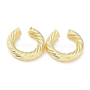 Rack Plating Brass Twist Rope Cuff Earrings for Women, Long-Lasting Plated, Lead Free & Cadmium Free, Real 18K Gold Plated, 29.5x7mm(EJEW-G352-02G)