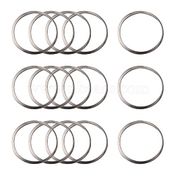 201 Stainless Steel Linking Rings, Ring, Stainless Steel Color, 25x1~1.2mm, Inner Diameter: 22mm(X-STAS-F192-001P-03)