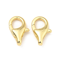 Brass Lobster Claw Clasps, Parrot Trigger Clasps Jewelry Making Findings, Cadmium Free & Lead Free, Long-Lasting Plated, Golden, 13x8x3.5mm, Hole: 2mm(KK-G416-49G)