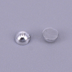 ABS Plastic Imitation Pearl Beads, Half Round, Silver, 2: 3x1.5mm, about 400pcs/bag(KY-CJC0003-01G)