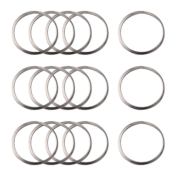 201 Stainless Steel Linking Rings, Ring, Stainless Steel Color, 25x1~1.2mm, Inner Diameter: 22mm