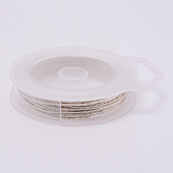 3 Strands Copper Craft Wire, Long-Lasting Plated, Silver, 24 Gauge, 0.5mm, about 20m/roll