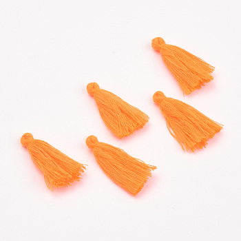 Handmade Cotton Tassel Decorations, Pendant Decorations, Dark Orange, 29~35mm