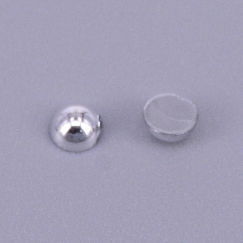 ABS Plastic Imitation Pearl Beads, Half Round, Silver, 2: 3x1.5mm, about 400pcs/bag