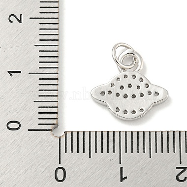 Placage de crémaillère en laiton micro pavé pendentifs en zircone cubique claire(KK-B093-20P)-3