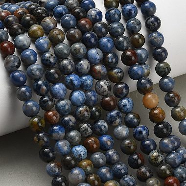 Natural Dumortierite Beads Strands(X-G-F826-A01-6mm)-1