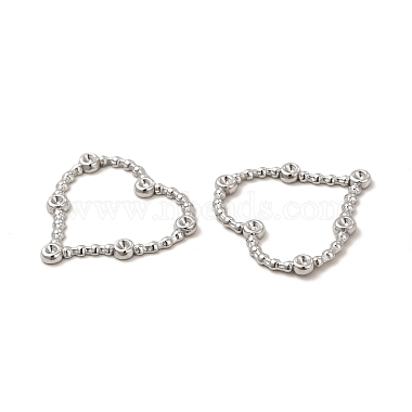 304 Stainless Steel Linking Ring Rhinestone Settings(STAS-A070-27P)-2