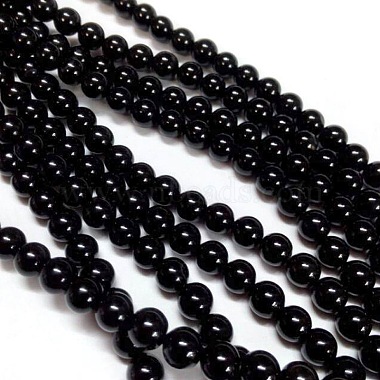 Brins de perles d'onyx noir naturel(G-H1567-8MM)-4