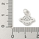 Placage de crémaillère en laiton micro pavé pendentifs en zircone cubique claire(KK-B093-20P)-3