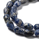 perles de jaspe tache bleue naturelle(G-P520-B21-01)-4