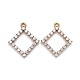 Brass Micro Pave Cubic Zirconia Charms(ZIRC-Q014-018C-NF)-2