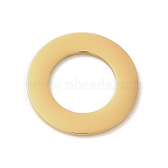 Ion Plating(IP) 304 Stainless Steel Connector Charms, Laser Cut, Rings Links, Real 18K Gold Plated, 25x1.5mm, Inner Diameter: 15mm(STAS-K270-35G)