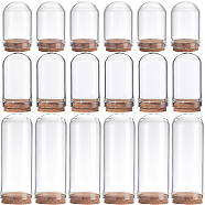 12Pcs 3 Styles Glass Dome Cloche Cover, Bell Jar, with Cork Base, For Doll House Container, Dried Flower Display Decoration, Clear, 36.5~71.5x22~28mm, 4pcs/style(AJEW-SC0001-56)