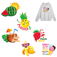 PET Heat Transfer Film Logo Stickers Set, for DIY T-Shirt, Bags, Hats, Jackets, Mixed Patterns, 206~261x206~290mm, 6pcs/set(DIY-WH0230-037)