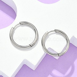 Tarnish Resistant 304 Stainless Steel Huggie Hoop Earrings, Hypoallergenic Earrings, with 316 Surgical Stainless Steel Pin, Stainless Steel Color, 10 Gauge, 23x2.5mm, Pin: 1mm, Inner Diameter: 18mm(EJEW-F111B-23mm-P)