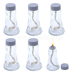 Glass Alcohol Burner, with  Cotton Cord, for Lab Supplies, Clear, 40x80mm(FIND-WH0139-293)