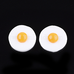Resin Cabochons, Fried Egg/Poached Egg, White, 19.5x5.5mm(CRES-T010-72)