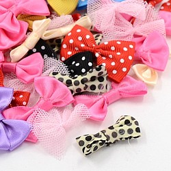 Handmade Bowknot & Hair Bows Costume Accessories, Hair Bows, Mixed Style, Mixed Color, 27~37x14~29mm(WOVE-MSMC003-01)