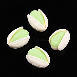 Opaque Resin Decoden Cabochons, Pistachio, Pale Green, 20.5~21x15x10~11mm(RESI-N039-125)