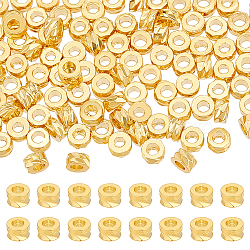 150Pcs Brass Bead, Column, Golden, 3x1.5mm, Hole: 1.5mm(KK-BC0013-53A)