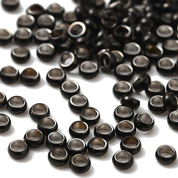 201 Stainless Steel Spacer Beads, Rondelle, Gunmetal, 2x1mm, Hole: 1mm